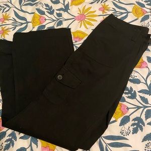 Flared black pants